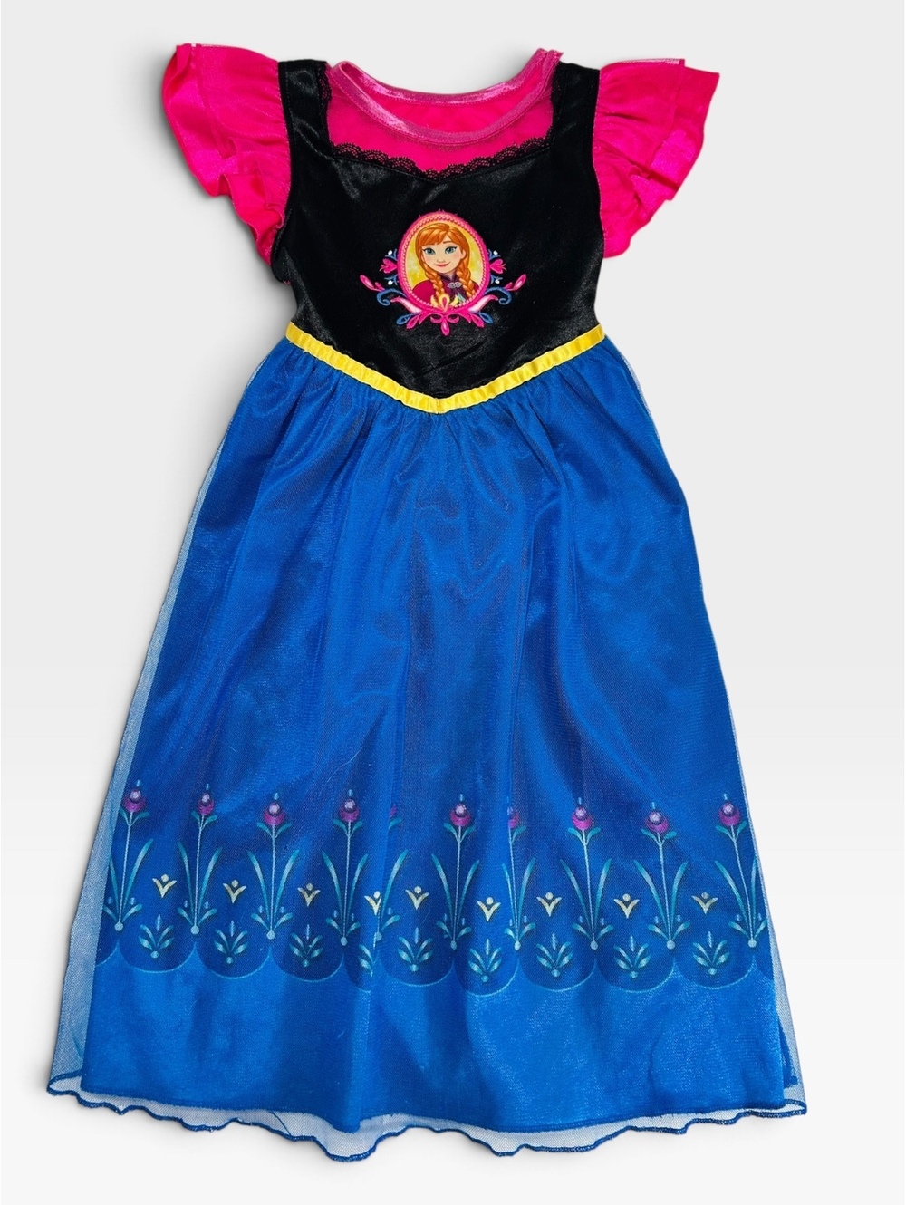 Disney Frozen Princess Anna Dress Costume Nightgown Flutter Sleeve Girls 4T